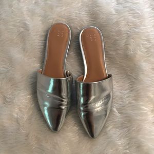 Silver mules size 8 excellent condition A new Day